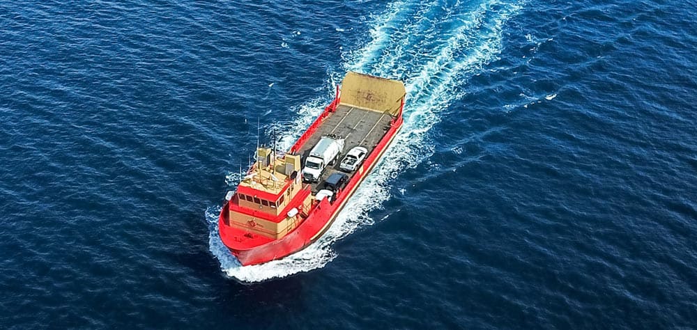 REd Hook car barge from St. Thomas to St. John, USVI.